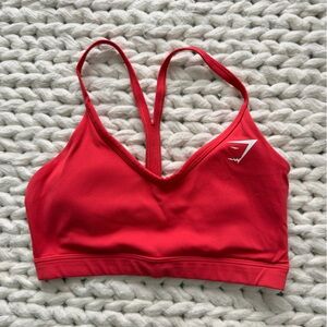 Gymshark Red V‑Strap Sports Bra